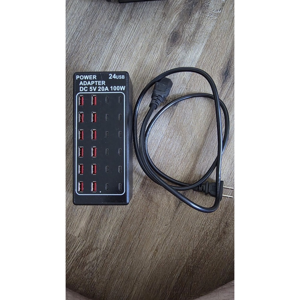 USB Charger Station, C Charging Block, 100W (20A) 24 Port Multiple USBCharger... - Picture 2 of 2
